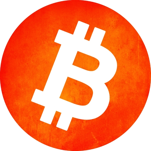 Bitcoin icon digital money sign design