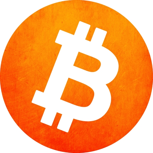 Bitcoin icon digital money sign design