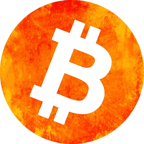 Bitcoin icon digital money sign design