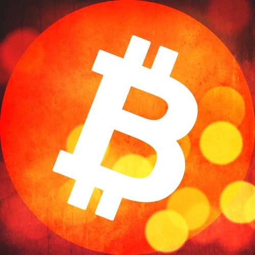 Bitcoin icon digital money sign design