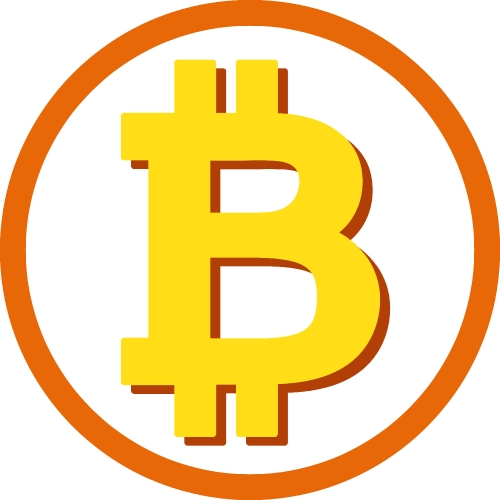 Bitcoin icon sign design