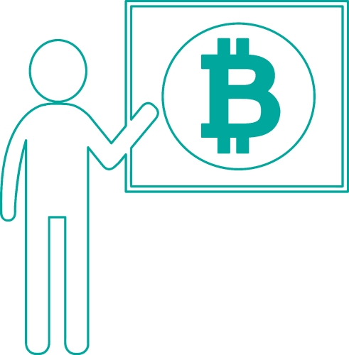 Bitcoin icon sign design