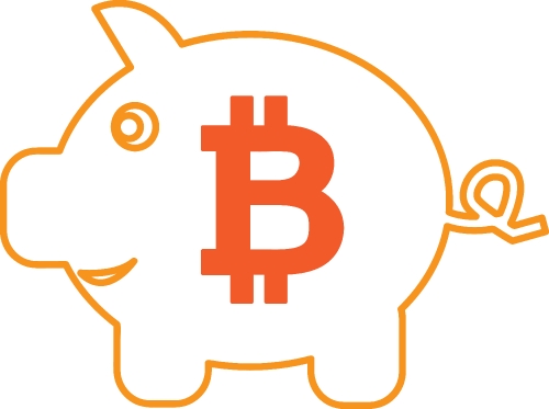 Bitcoin icon sign design