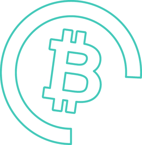 Bitcoin icon sign design