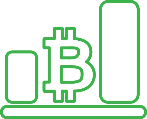 Bitcoin icon sign design