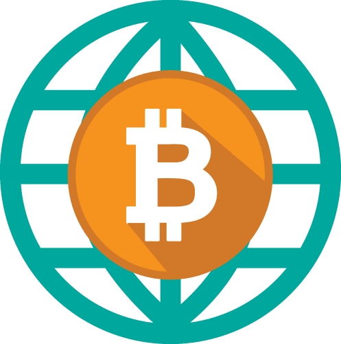 Bitcoin icon sign design