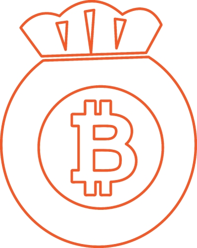 Bitcoin icon sign design