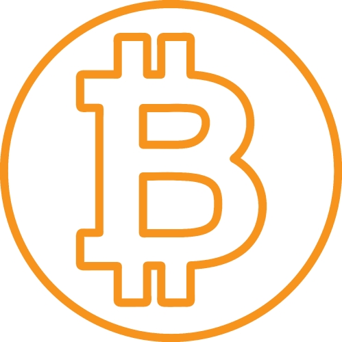 Bitcoin icon sign design