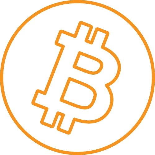 Bitcoin icon sign design