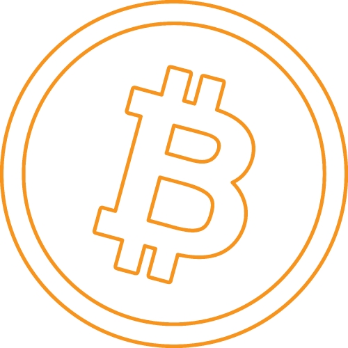 Bitcoin icon sign design