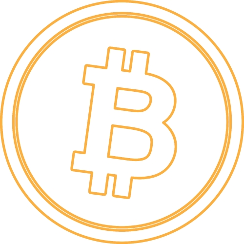 Bitcoin icon sign design