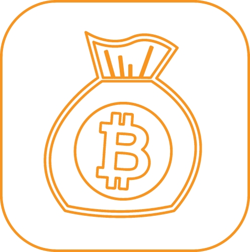 Bitcoin icon sign design