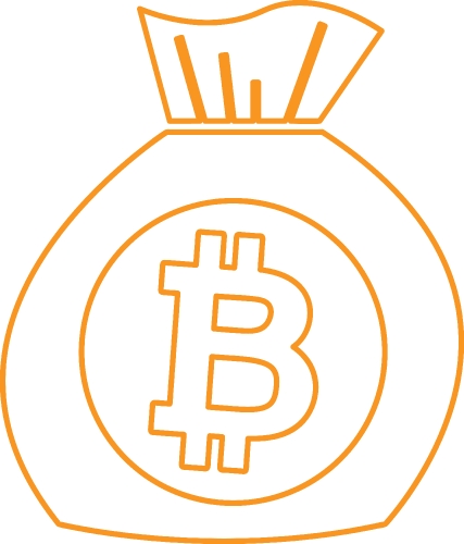 Bitcoin icon sign design