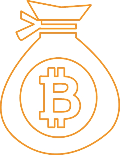 Bitcoin icon sign design