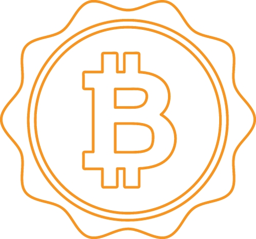 Bitcoin icon sign design