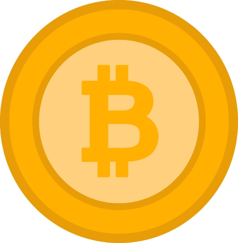 Bitcoin icon sign design