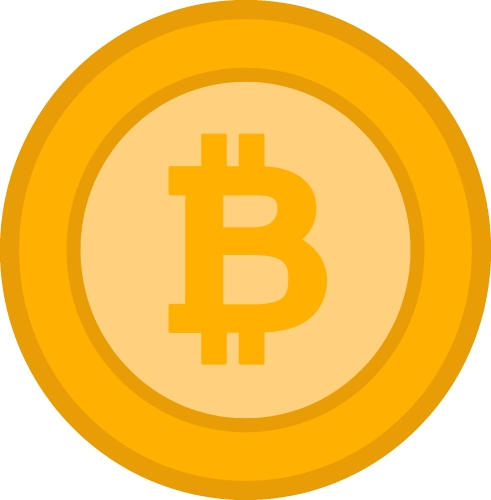 Bitcoin icon sign design