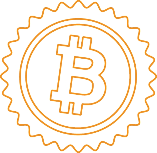 Bitcoin icon sign design