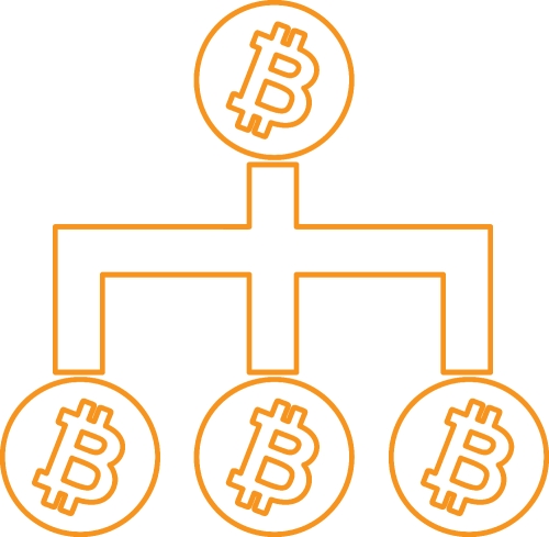 Bitcoin icon sign design