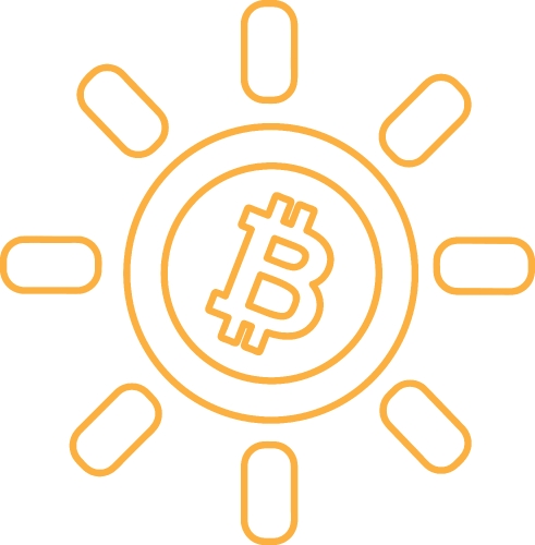 Bitcoin icon sign design