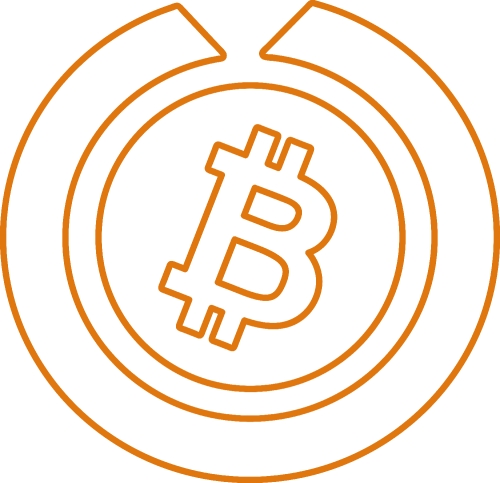 Bitcoin icon sign design