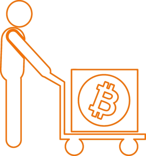 Bitcoin icon sign design