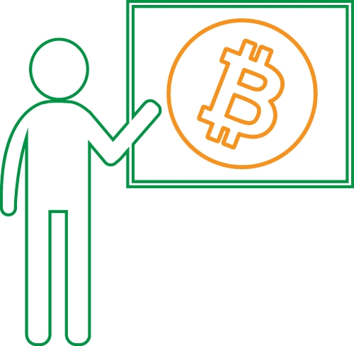 Bitcoin icon sign design