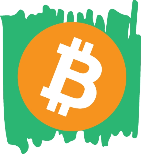 Bitcoin icon sign design