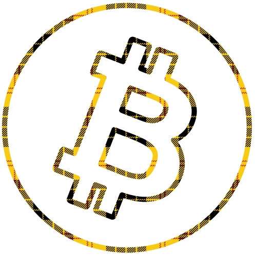 Bitcoin icon sign design