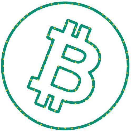 Bitcoin icon sign design