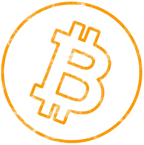 Bitcoin icon sign design