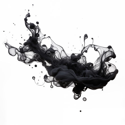 Black ink in water on white background abstract wallpaper