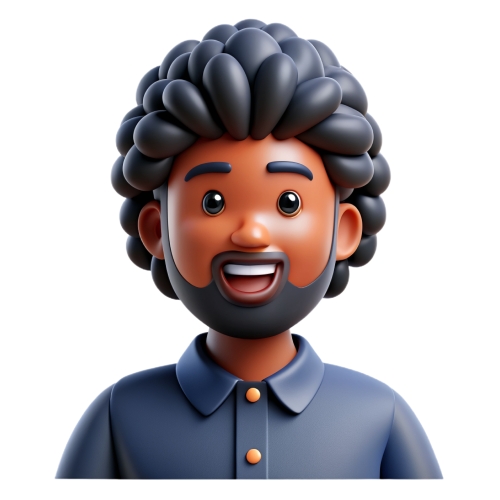 Black Man Afro Culture Style avatar people icon character cartoo