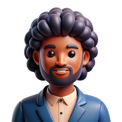 Black Man Afro Culture Style avatar people icon character cartoo