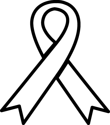 black ribbon icon