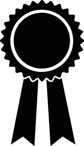 black ribbon icon