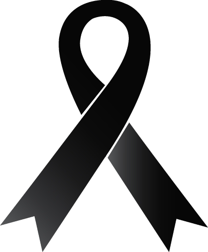 black ribbon icon