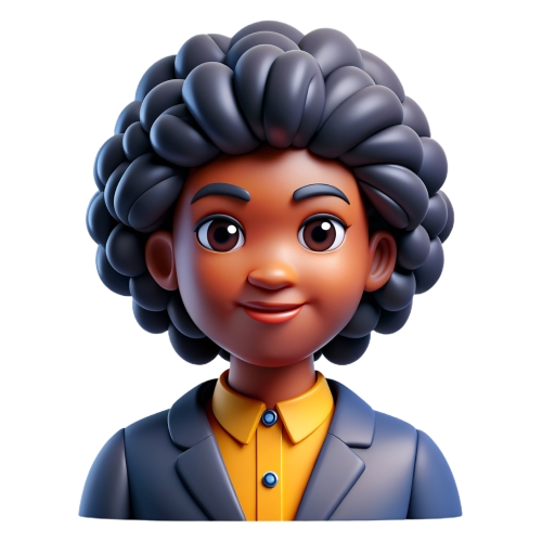 Black woman afro culture style avatar people icon character cart