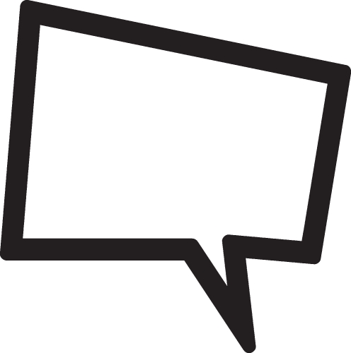 Blank speech bubble sign design