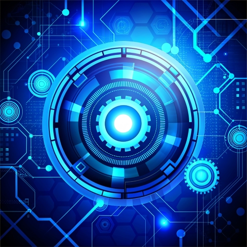 Blue Abstract Technology Background wallpaper design