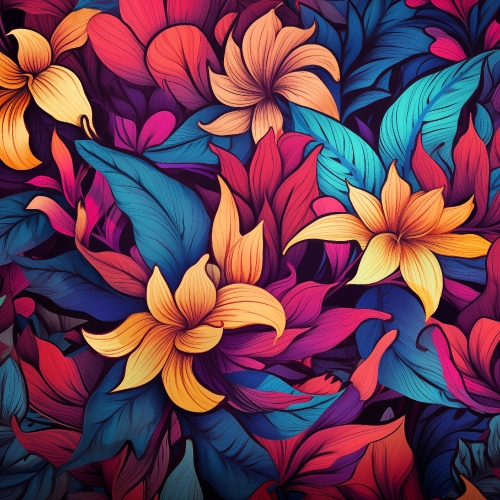 Botanical Floral Pattern Abstract Background