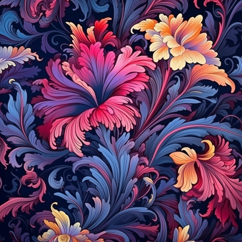 Botanical Floral Pattern Abstract Background