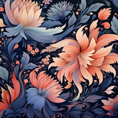 Botanical Floral Pattern Abstract Background