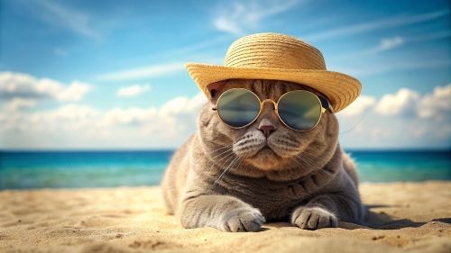 British Shorthair cat wearing a hat 16mar24 (12)
