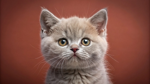 British Shorthair Kitten Face Close Up 25feb24 (13)