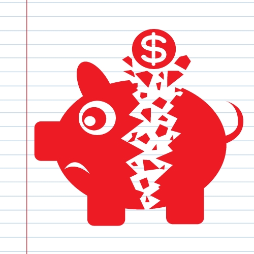 Broken Piggy Bank icon sign design