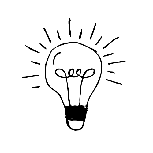 bulb icon drawing illustration design