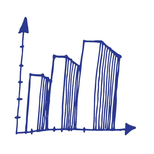 Business and finanse hand draw doodle graph chart 