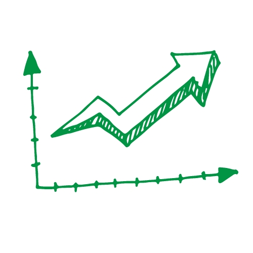 Business and finanse hand draw doodle graph chart 