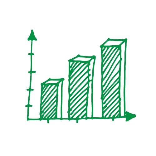 Business and finanse hand draw doodle graph chart 